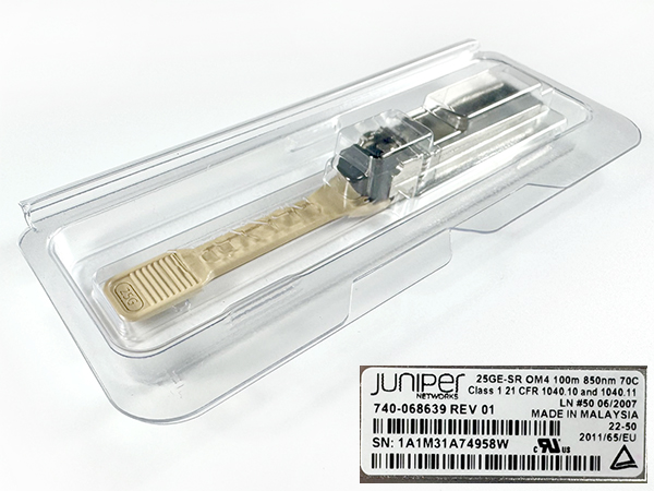 juniper sfp28 packaging plastic box mpkxbr1